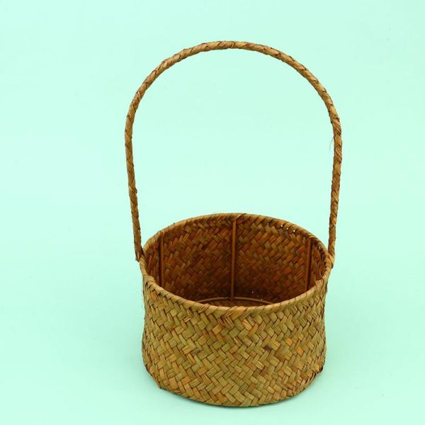storage baskets 1pc straw woven basket with handle succulent planter knitted flower practical container deskdecoration
storage baskets 1pc straw woven basket with handle succulent planter knitted flower practical container deskdecoration