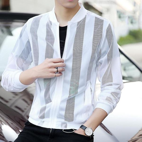 men's jackets men long sleeve see-through sunscreen jacket stand collar mesh breathable super thin hollow sun protection coat streetwea, Black;brown
men's jackets men long sleeve see-through sunscreen jacket stand collar mesh breathable super thin hollow sun protection coat streetwea, Black;brown