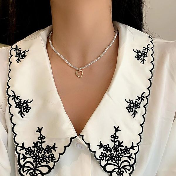 chokers pearl choker necklace for women 2021 heart pendant lady jewelry luxury party bijoux femme gift, Golden;silver
chokers pearl choker necklace for women 2021 heart pendant lady jewelry luxury party bijoux femme gift, Golden;silver