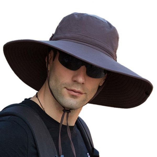 wide brim hats european and american men's sun hat outdoor extra-large summer mountaineering shield, Blue;gray
wide brim hats european and american men's sun hat outdoor extra-large summer mountaineering shield, Blue;gray