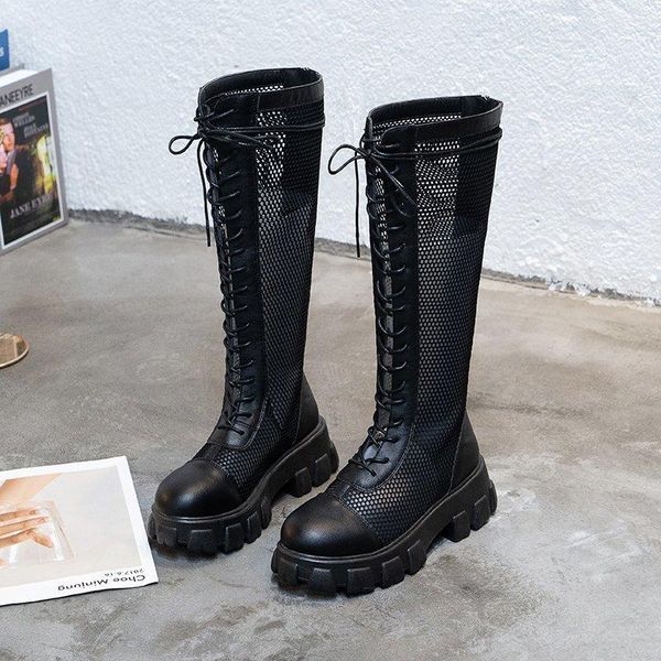 net boots women 2021 spring and summer thick soles inside the street beat high gauze cold, Black
net boots women 2021 spring and summer thick soles inside the street beat high gauze cold, Black