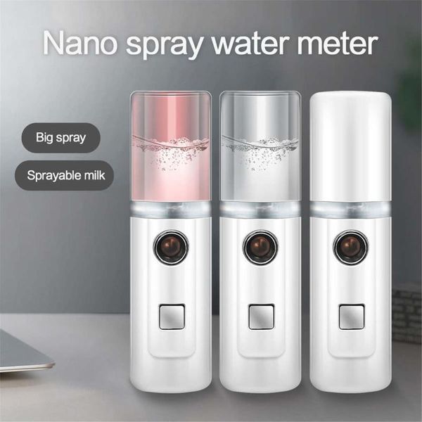 

storage bottles & jars 30ml mini nano facial sprayer usb nebulizer face steamer humidifier hydrating anti-aging wrinkle women beauty skin ca
