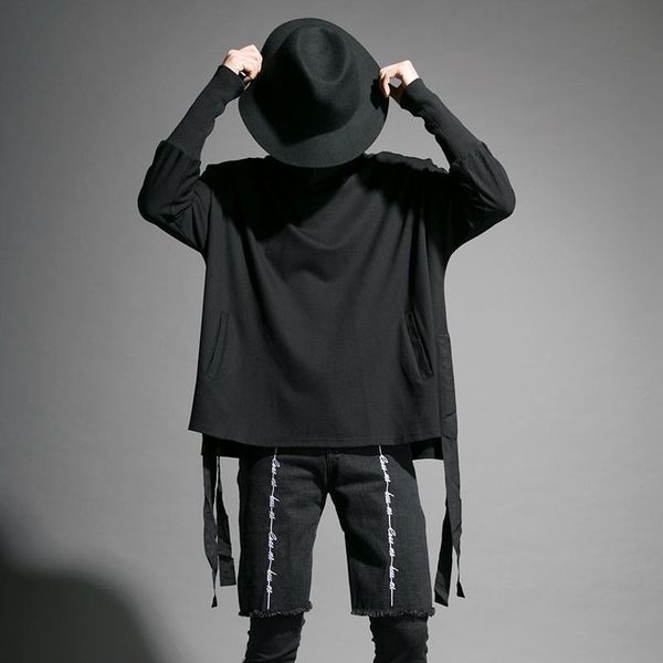 spring and autumn pure black personality stitched sleeve hair stylist clothes trendy men's loose jacket to this one hoodies & sweatshir
spring and autumn pure black personality stitched sleeve hair stylist clothes trendy men's loose jacket to this one hoodies & sweatshir