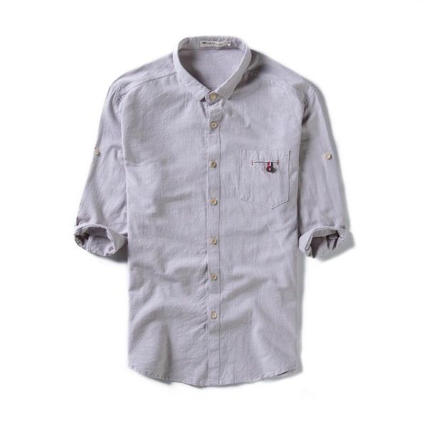 men's casual shirts brand autumn cotton shirt men half-sleeved gray mens solid fashion square collar male chemise camisa, White;black
men's casual shirts brand autumn cotton shirt men half-sleeved gray mens solid fashion square collar male chemise camisa, White;black