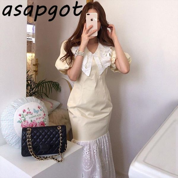 elegant temperament patchwork slim womens dresses waist lace ruffles big turn down collar lantern short sleeve mermaid dress women fashion, Black;gray
elegant temperament patchwork slim womens dresses waist lace ruffles big turn down collar lantern short sleeve mermaid dress women fashion, Black;gray