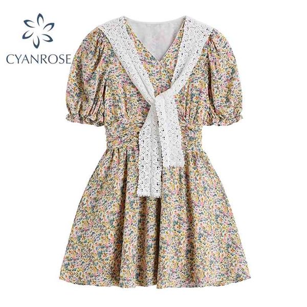 korean prairie chic women dress summer streetwear v neck puff short sleeve elastic high waist praped femlae mini dresses 210430, Black;gray
korean prairie chic women dress summer streetwear v neck puff short sleeve elastic high waist praped femlae mini dresses 210430, Black;gray