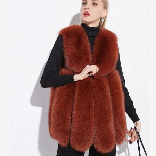 women's fur & faux winter fashion for vest coat fake jacket sleeveless patchwork fut waidtcoat plus size female l1319, Black
women's fur & faux winter fashion for vest coat fake jacket sleeveless patchwork fut waidtcoat plus size female l1319, Black