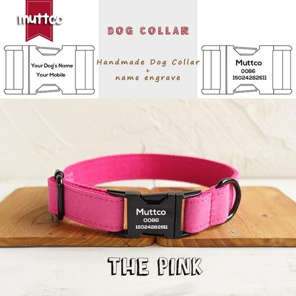 dog collars & leashes muttco retailing anti-lost accessory personalized id tag collar the pink engraved leash set 5 sizes udc076h
dog collars & leashes muttco retailing anti-lost accessory personalized id tag collar the pink engraved leash set 5 sizes udc076h