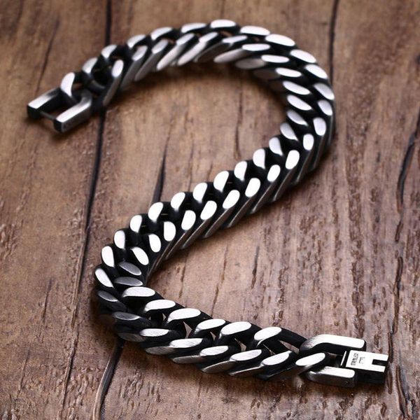 men stainless steel bracelet curb cuban link chain wristband bangle jewelry gift 6xda link,, Black
men stainless steel bracelet curb cuban link chain wristband bangle jewelry gift 6xda link,, Black