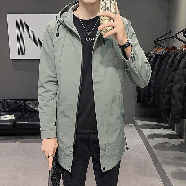 spring windbreaker men's mid-long coat 2021 and autumn korean fashion handsome casual jacket wear jackets, Black;brown
spring windbreaker men's mid-long coat 2021 and autumn korean fashion handsome casual jacket wear jackets, Black;brown