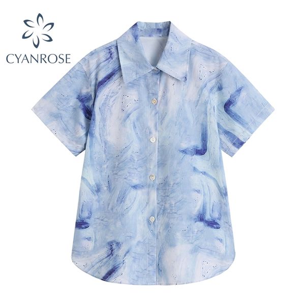 casual korean blouses women short sleeve summer lapel cardigan stylish shirts female baggy chic tie dye blusas mujer 210430, White
casual korean blouses women short sleeve summer lapel cardigan stylish shirts female baggy chic tie dye blusas mujer 210430, White