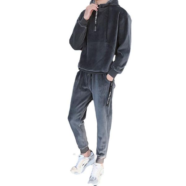 men's tracksuits winter thick warm men sets casual personality solid color polyester man hoodies 2 piece set sudaderas hombre clothes e, Gray
men's tracksuits winter thick warm men sets casual personality solid color polyester man hoodies 2 piece set sudaderas hombre clothes e, Gray