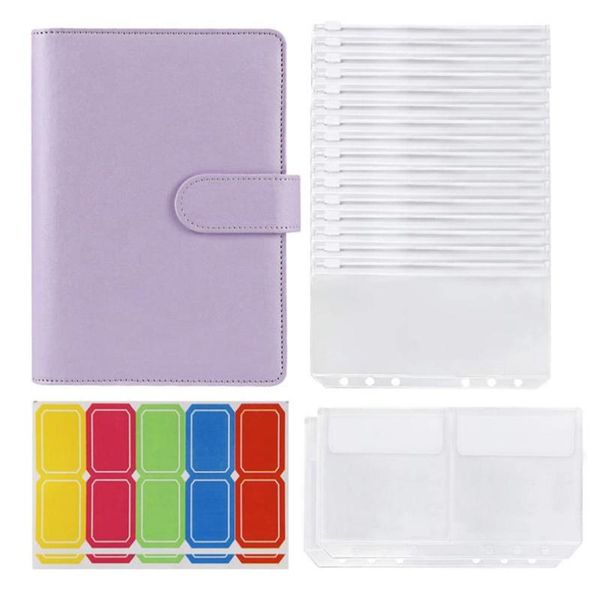 binder pockets a6 with leather cover, 6-ring budget cash envelopes, money saving gift wrap
binder pockets a6 with leather cover, 6-ring budget cash envelopes, money saving gift wrap