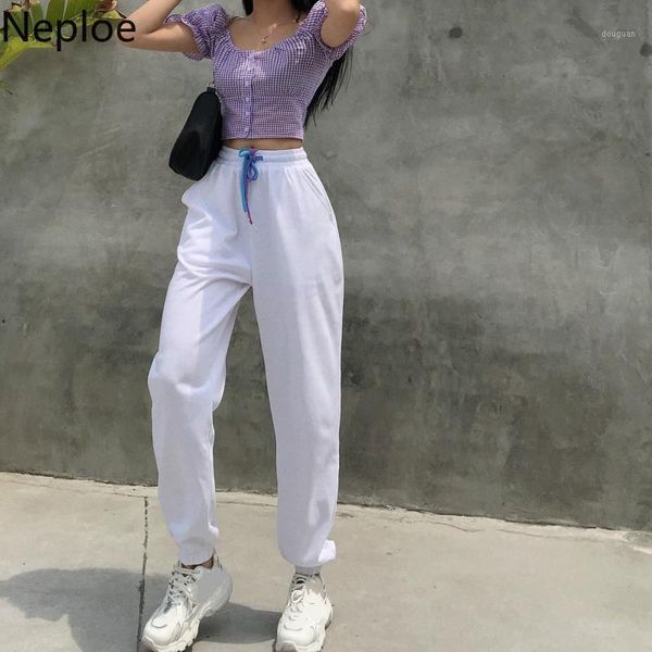 women's pants & capris neploe 2021 summer women harem drawstring lave up high waist long trousers korean causal solid feminimos 4b803, Black;white
women's pants & capris neploe 2021 summer women harem drawstring lave up high waist long trousers korean causal solid feminimos 4b803, Black;white