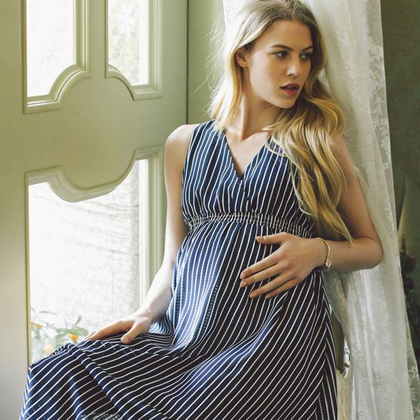 summer maternity dresses stripe v-neck women pregnant dress casual loose clothes for, White
summer maternity dresses stripe v-neck women pregnant dress casual loose clothes for, White