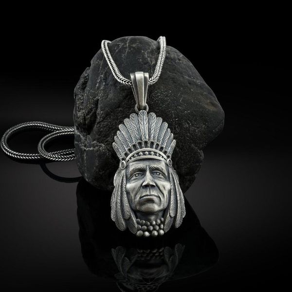 warrior designer necklace pendant indian national style chieftain three-dimensional accessories men's long sweater chain neck 2021 wome, Silver
warrior designer necklace pendant indian national style chieftain three-dimensional accessories men's long sweater chain neck 2021 wome, Silver