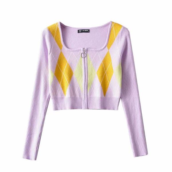 women's knits & tees women sweater knit cardigan retro diamond zipper short base shirt female slim and elegant clothes for fall/winter, White
women's knits & tees women sweater knit cardigan retro diamond zipper short base shirt female slim and elegant clothes for fall/winter, White