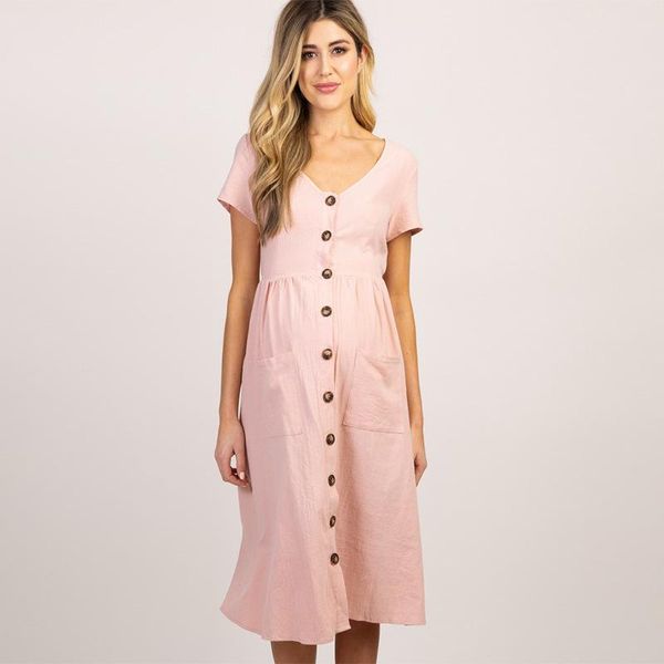 summer female plus size pregnancy dress button pocket maternity dresses pregnant women office casual clothes cotton, White
summer female plus size pregnancy dress button pocket maternity dresses pregnant women office casual clothes cotton, White