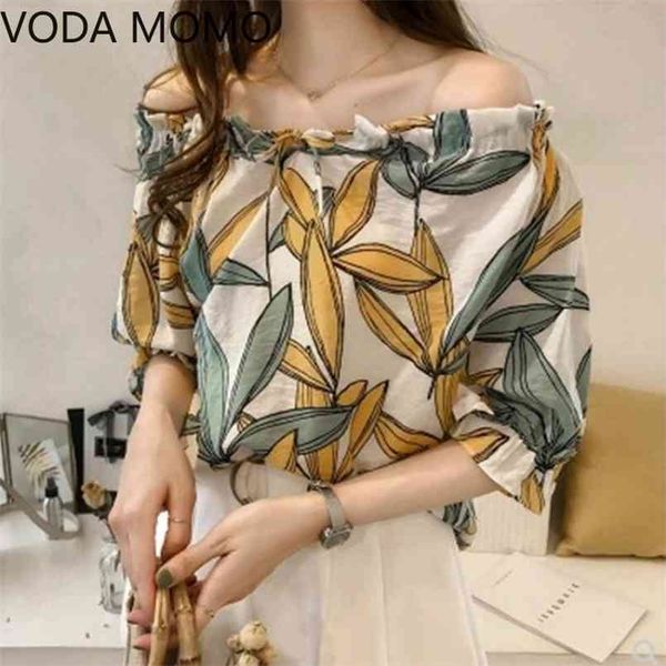 off shoulder printed short sleeve summer women's shirt blouse for women blusas womens and blouses chiffon shirts plus size 210730, White
off shoulder printed short sleeve summer women's shirt blouse for women blusas womens and blouses chiffon shirts plus size 210730, White