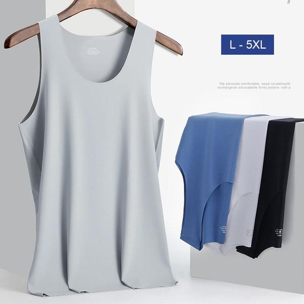 men' tank summer ice silk seamless vest men v-neck sleeveless solid color undershirts o-neck slim gym clothing tees, White;black
men' tank summer ice silk seamless vest men v-neck sleeveless solid color undershirts o-neck slim gym clothing tees, White;black
