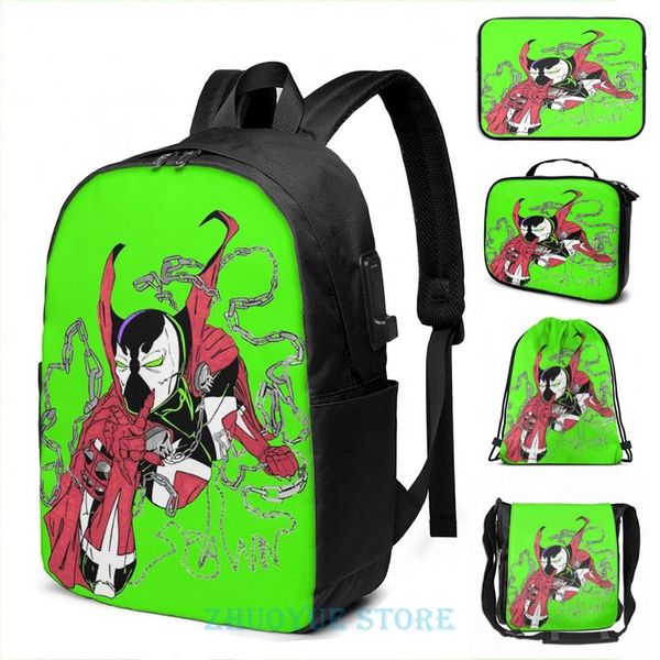 backpack funny graphic print spawn(2) usb charge men school bags women bag travel laptop
backpack funny graphic print spawn(2) usb charge men school bags women bag travel laptop