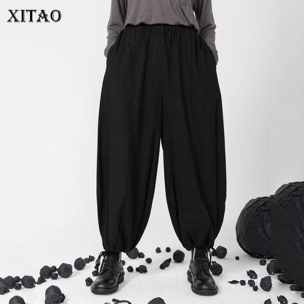 women's pants & capris xitao solid elastic waist ankle length women 2021 autumn casual fashion style temperament all match clothes zp18, Black;white
women's pants & capris xitao solid elastic waist ankle length women 2021 autumn casual fashion style temperament all match clothes zp18, Black;white