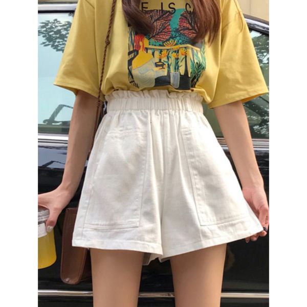 women's shorts solid summer korean style trendy fashion casual loose high waist slimming imitation denim 7uvu, White;black
women's shorts solid summer korean style trendy fashion casual loose high waist slimming imitation denim 7uvu, White;black