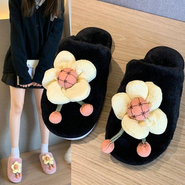 slippers sun flower women furry fluffy flat shoes winter home fashion comfortable slip lazy thick fur slides, Black
slippers sun flower women furry fluffy flat shoes winter home fashion comfortable slip lazy thick fur slides, Black