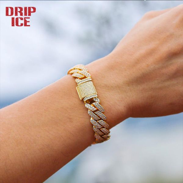 link, chain drip hip hop iced out 12mm 2 row box buckle heavy cuban cubic zirconia prong bracelet men white gold plates jewelry, Black
link, chain drip hip hop iced out 12mm 2 row box buckle heavy cuban cubic zirconia prong bracelet men white gold plates jewelry, Black