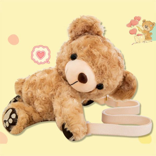soft cute brown bear children's plush doll girlfriend one shoulder bear backpack, Blue
soft cute brown bear children's plush doll girlfriend one shoulder bear backpack, Blue