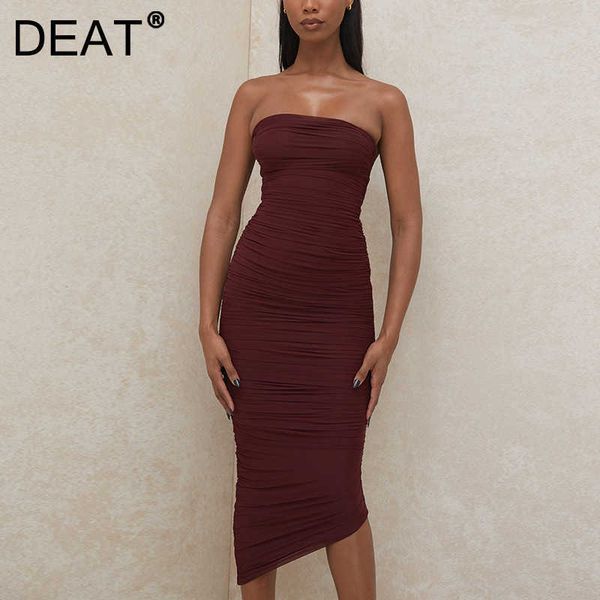 deat women pleated mesh off shoulder strapless buttocks dress solid color slash neck fashion spring summer 11b443 210709, Black;gray
deat women pleated mesh off shoulder strapless buttocks dress solid color slash neck fashion spring summer 11b443 210709, Black;gray