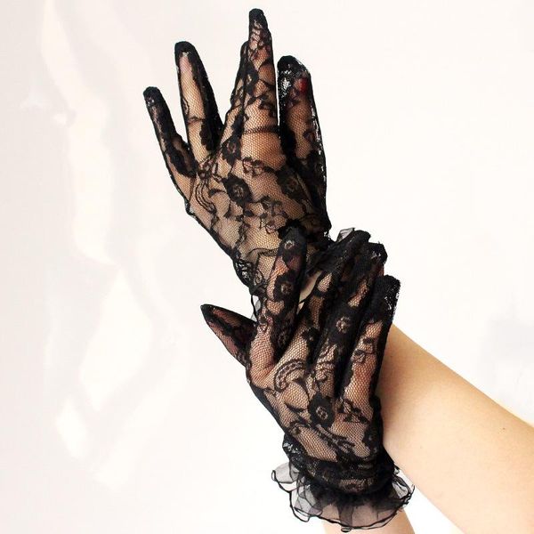 five fingers gloves lace bride wrist length women mittens for party sun protection driving black mesh flower full finger, Blue;gray
five fingers gloves lace bride wrist length women mittens for party sun protection driving black mesh flower full finger, Blue;gray
