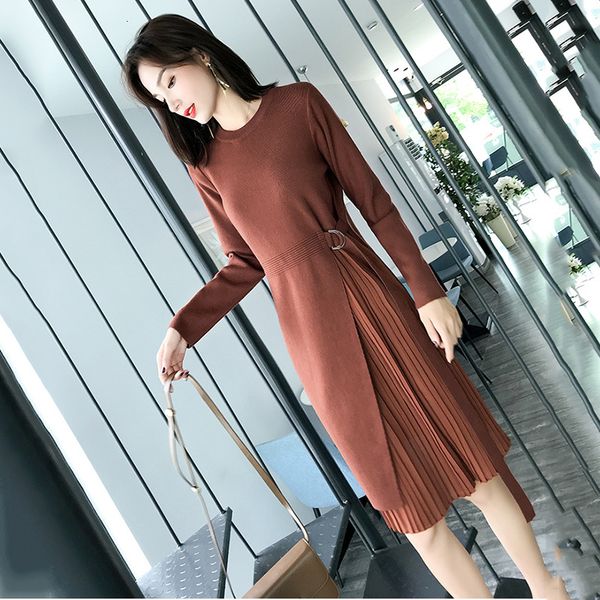 dress women chiffon patchwork sweater autumn o-neck long sleeve a-line midi fashion knitted p-309, Black;gray
dress women chiffon patchwork sweater autumn o-neck long sleeve a-line midi fashion knitted p-309, Black;gray
