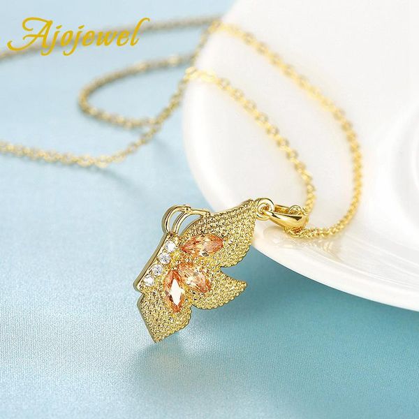 ajojewel brand beautiful lady jewelry champagne zircon pendant necklace butterfly chains, Silver
ajojewel brand beautiful lady jewelry champagne zircon pendant necklace butterfly chains, Silver