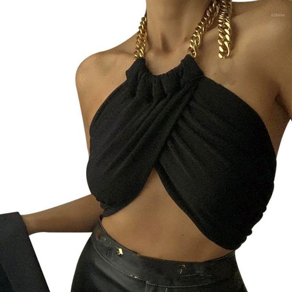 women corset summer metal chain decoration good-looking halter chest wrap backless casual for girl lxh bustiers & corsets, Black;white
women corset summer metal chain decoration good-looking halter chest wrap backless casual for girl lxh bustiers & corsets, Black;white