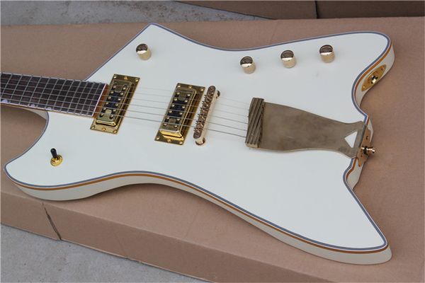profiled 6 string electric guitar with white gold trimmed rosewood fingerboard gold accessories
profiled 6 string electric guitar with white gold trimmed rosewood fingerboard gold accessories