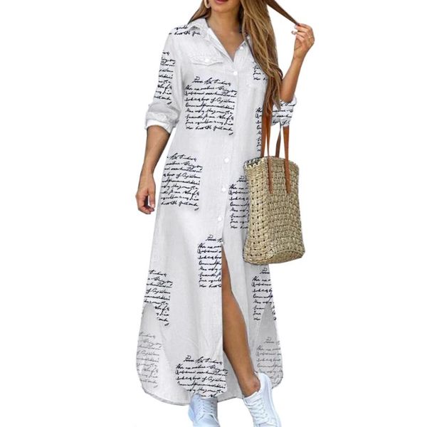 casual dresses women elegant long shirt dress sleeve button down autumn loose party female print lapel neck maxi, Black;gray
casual dresses women elegant long shirt dress sleeve button down autumn loose party female print lapel neck maxi, Black;gray