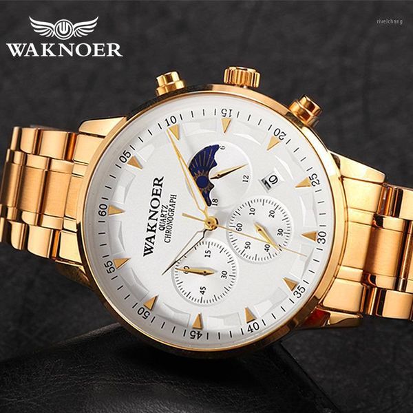 wristwatches waknoer men's watch quartz wristwatch chronograph clock date luxury watches stainless steel male mens reloj hombre quality, Slivery;brown
wristwatches waknoer men's watch quartz wristwatch chronograph clock date luxury watches stainless steel male mens reloj hombre quality, Slivery;brown