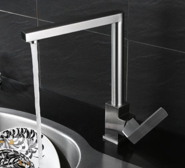 bathroom sink faucets single lever lead kitchen taps with square spout brushed stainless steel
bathroom sink faucets single lever lead kitchen taps with square spout brushed stainless steel