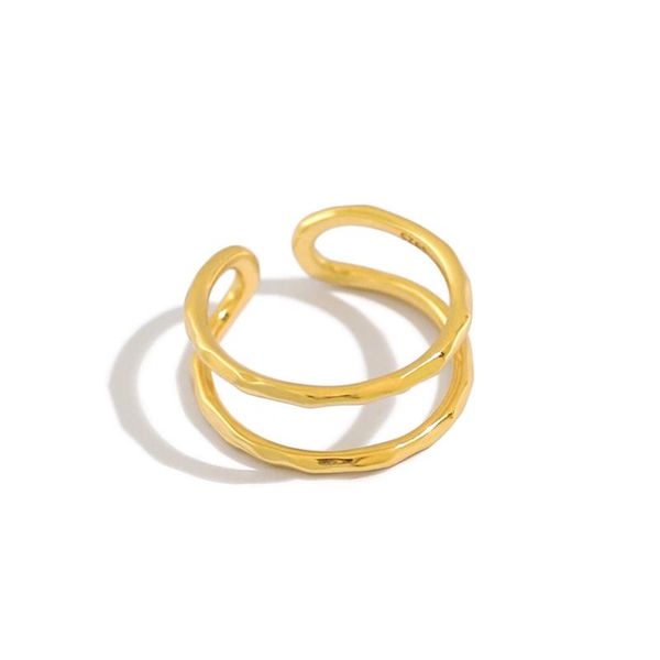 cluster rings shanice 925 sterling silver open ring double layer geometric finger for women minimalist accessories, Golden;silver
cluster rings shanice 925 sterling silver open ring double layer geometric finger for women minimalist accessories, Golden;silver