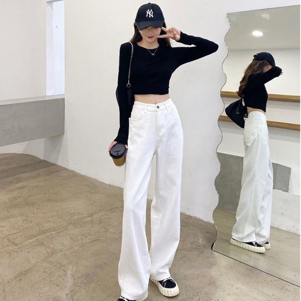 women's jeans high waist loose for women cool plus size trousers vintage femme casual full length wide leg pants street wear lady, Blue
women's jeans high waist loose for women cool plus size trousers vintage femme casual full length wide leg pants street wear lady, Blue