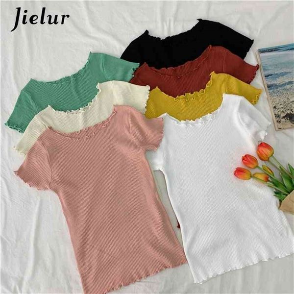 basic t-shirt summer solid color chic t shirt women short sleeve slim hipster elastic korean white tshirt 210426
basic t-shirt summer solid color chic t shirt women short sleeve slim hipster elastic korean white tshirt 210426