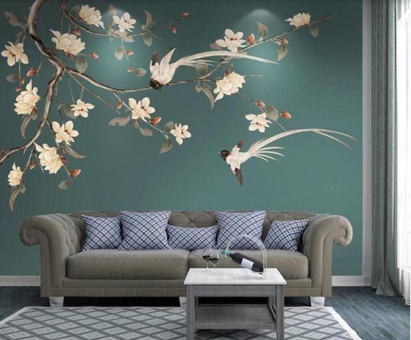custom large wall painting wallpaper covering classical art nordic flowers and birds tv sofa background wallpapers
custom large wall painting wallpaper covering classical art nordic flowers and birds tv sofa background wallpapers