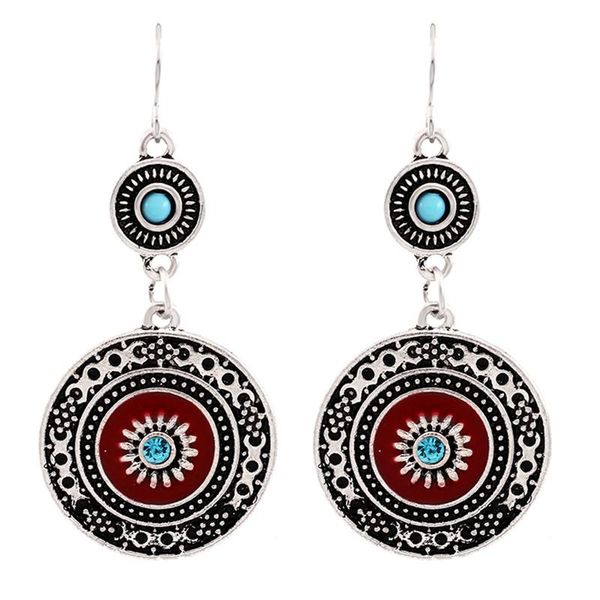 dangle & chandelier bohemian style 1pair vintage ethnic brincos antique silver plated red enamel rhinestone alloy flower drop earrings for w
dangle & chandelier bohemian style 1pair vintage ethnic brincos antique silver plated red enamel rhinestone alloy flower drop earrings for w