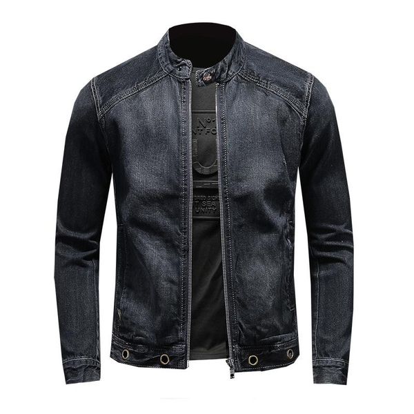 men's jackets bonjean stand collar motorcycle biker jeans patchwork denim man slim fit streetwear vintage jacket spring coat, Black;brown
men's jackets bonjean stand collar motorcycle biker jeans patchwork denim man slim fit streetwear vintage jacket spring coat, Black;brown