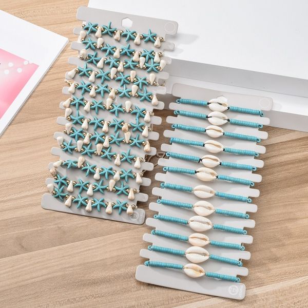 hawaiian shell turquoise starfish beaded hand woven bracelet set, Golden;silver
hawaiian shell turquoise starfish beaded hand woven bracelet set, Golden;silver