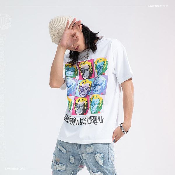 men's t-shirts david robert rock oversized t-shirt gothic women's loose summer cool short sleeve streetwear t shirts, White;black
men's t-shirts david robert rock oversized t-shirt gothic women's loose summer cool short sleeve streetwear t shirts, White;black