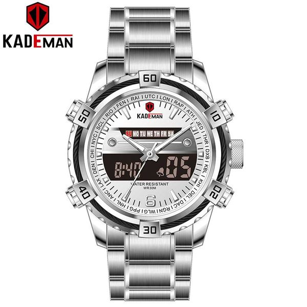 wristwatches kademan luxury men watch led display digital military sports brand 3atm stainless steel relogio masculino, Slivery;brown
wristwatches kademan luxury men watch led display digital military sports brand 3atm stainless steel relogio masculino, Slivery;brown