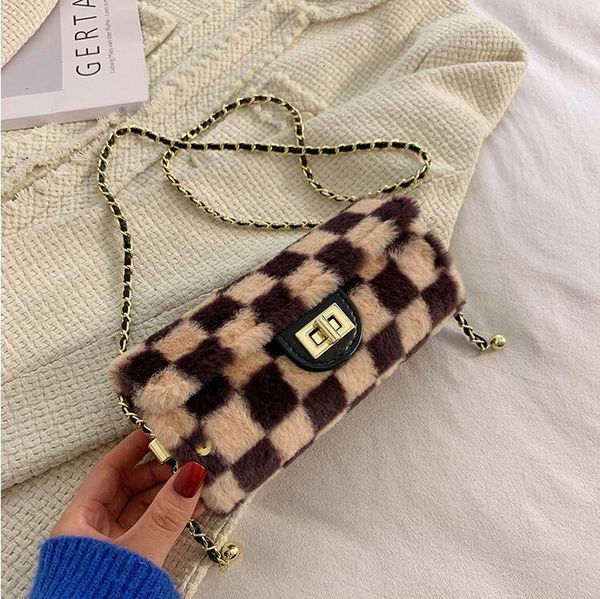 wholesale factory womens shoulder bags winter contrast plush chain bag simple joker plaid handbag street personality thread women backpack
wholesale factory womens shoulder bags winter contrast plush chain bag simple joker plaid handbag street personality thread women backpack