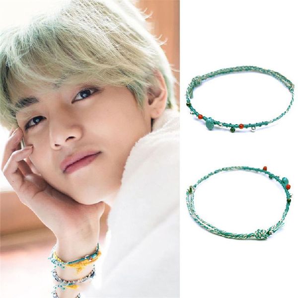 beaded, strands kpop bangtan boys v concert adjustable braided hand rope melange bead pendant couple green bracelet birthday gifts j32, Black
beaded, strands kpop bangtan boys v concert adjustable braided hand rope melange bead pendant couple green bracelet birthday gifts j32, Black